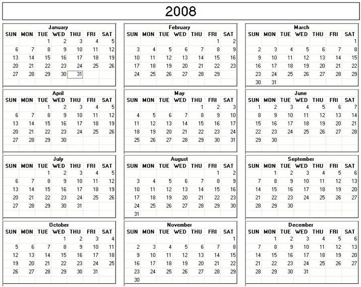 2010 printable calendars