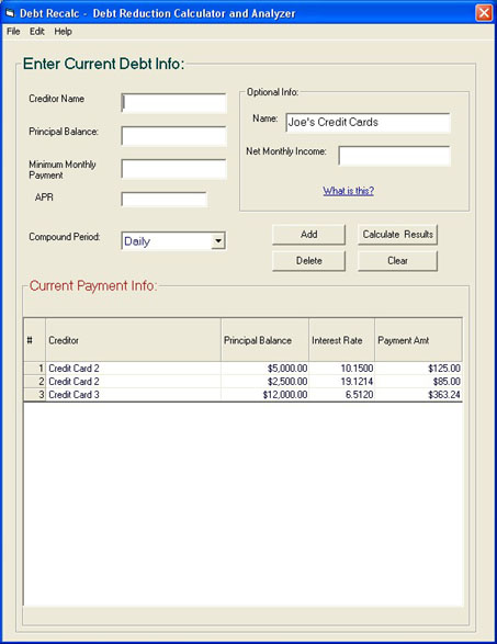 accelerated debt payoff calculator image1